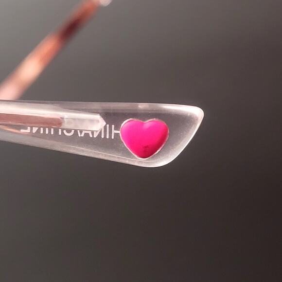 Betsey Johnson Rose Gold Glitter Shine Time Cateye Oversized Sunglasses NWT - Picture 5 of 8